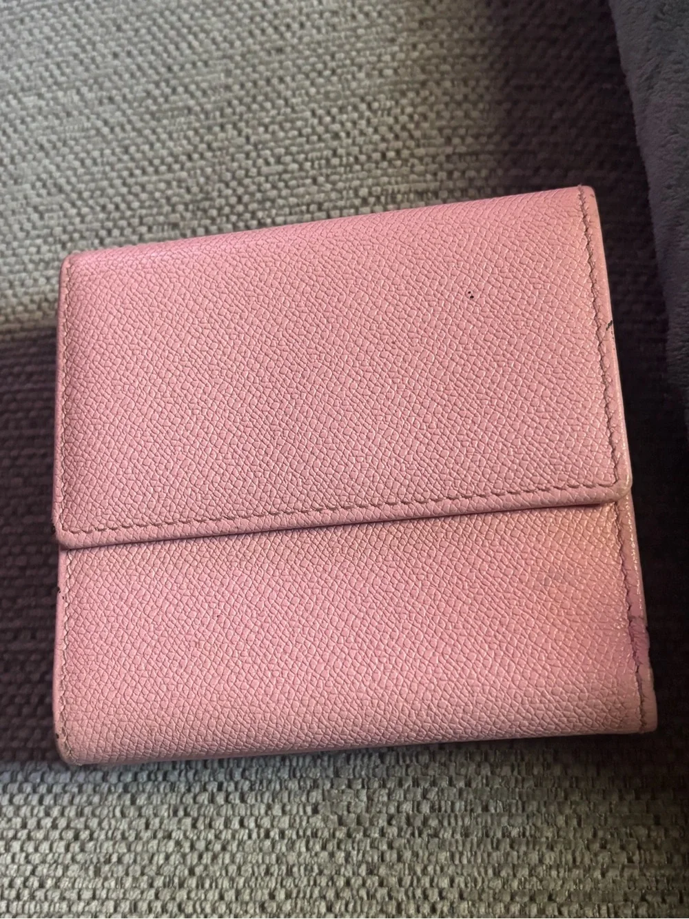 CHANEL Pink Compact Bi-Fold Wallet with CC Button